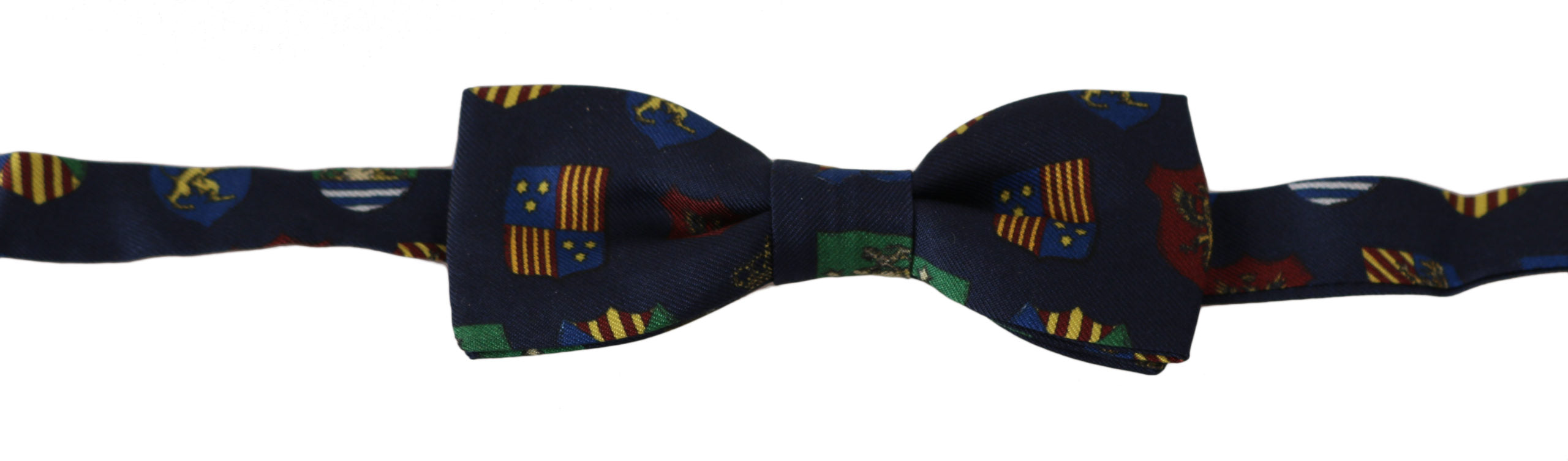 Dolce & Gabbana Dolce & Gabbana Blue Flags 100% Silk Adjustable Neck Papillon Men Bow Men's Tie