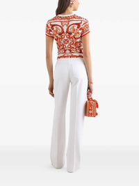 DOLCE & GABBANA Dolce & Gabbana Women Jersey T-Shirt With Majolica Print