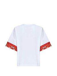 DOLCE & GABBANA Dolce & Gabbana Women T-Shirt With Embroidered Logo And Majolica Print
