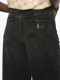 DOLCE & GABBANA Dolce & Gabbana Women Logo-Detail Wide-Leg Jeans