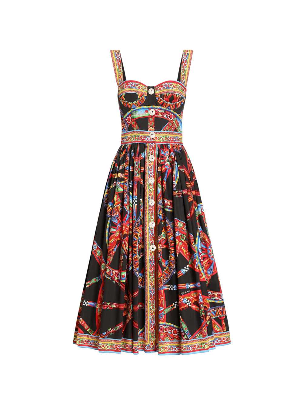 DOLCE & GABBANA Dolce & Gabbana Women Carretto-Print Poplin Maxi Dress