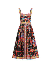 DOLCE & GABBANA Dolce & Gabbana Women Carretto-Print Poplin Maxi Dress