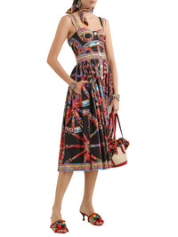 DOLCE & GABBANA Dolce & Gabbana Women Carretto-Print Poplin Maxi Dress