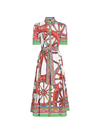 DOLCE & GABBANA Dolce & Gabbana Women Carretto-Print Poplin Dress