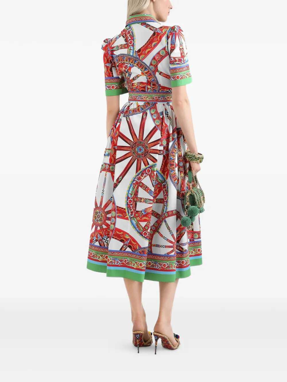 DOLCE & GABBANA Dolce & Gabbana Women Carretto-Print Poplin Dress