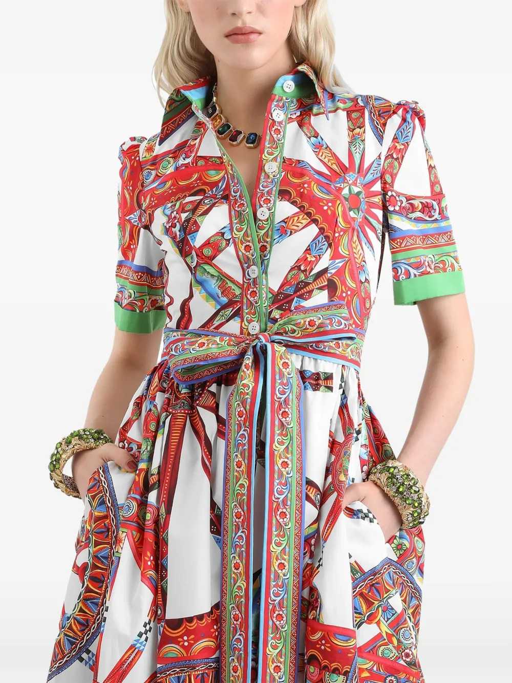 DOLCE & GABBANA Dolce & Gabbana Women Carretto-Print Poplin Dress