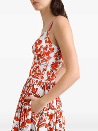 DOLCE & GABBANA Dolce & Gabbana Women Long Poplin Dress With Majolica Print