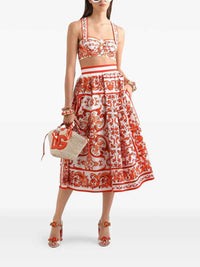Dolce & Gabbana Women Majolica Print Skirt