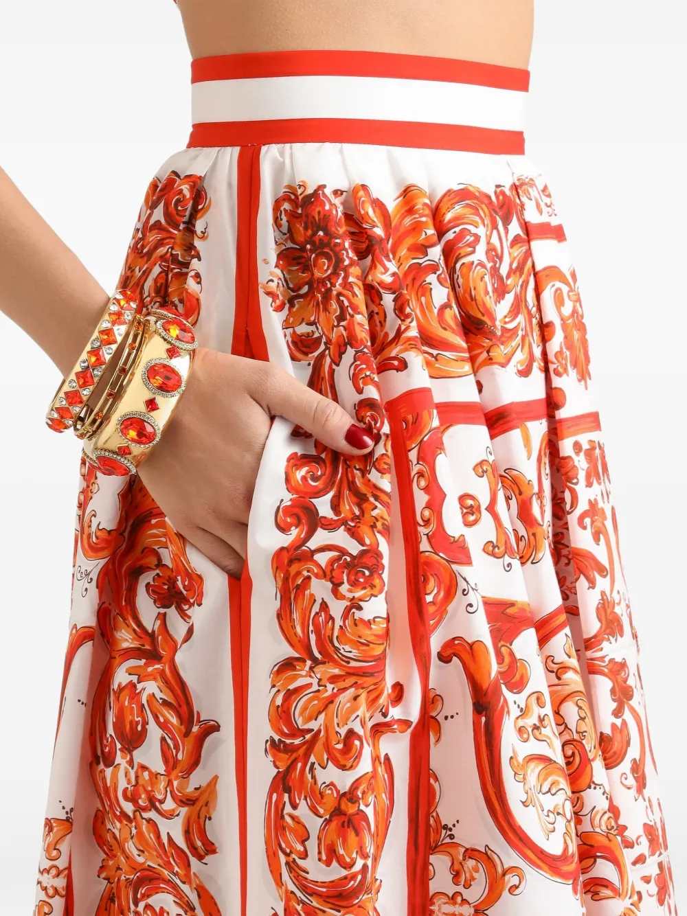 Dolce & Gabbana Women Majolica Print Skirt