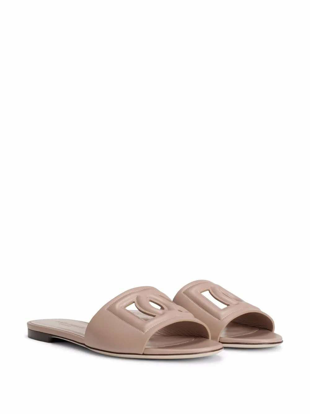 DOLCE & GABBANA Dolce & Gabbana Women Leather Sandals With Dg Logo