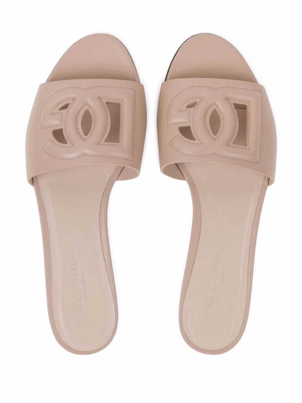 DOLCE & GABBANA Dolce & Gabbana Women Leather Sandals With Dg Logo