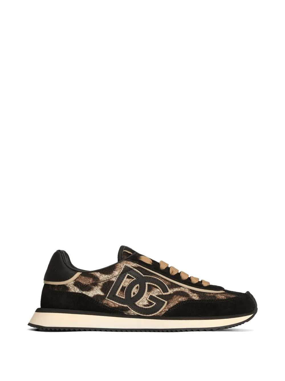 DOLCE & GABBANA Dolce & Gabbana Women Padded Dg Sneakers In Leopard-Print Fabric