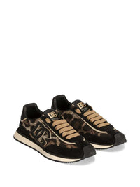 DOLCE & GABBANA Dolce & Gabbana Women Padded Dg Sneakers In Leopard-Print Fabric