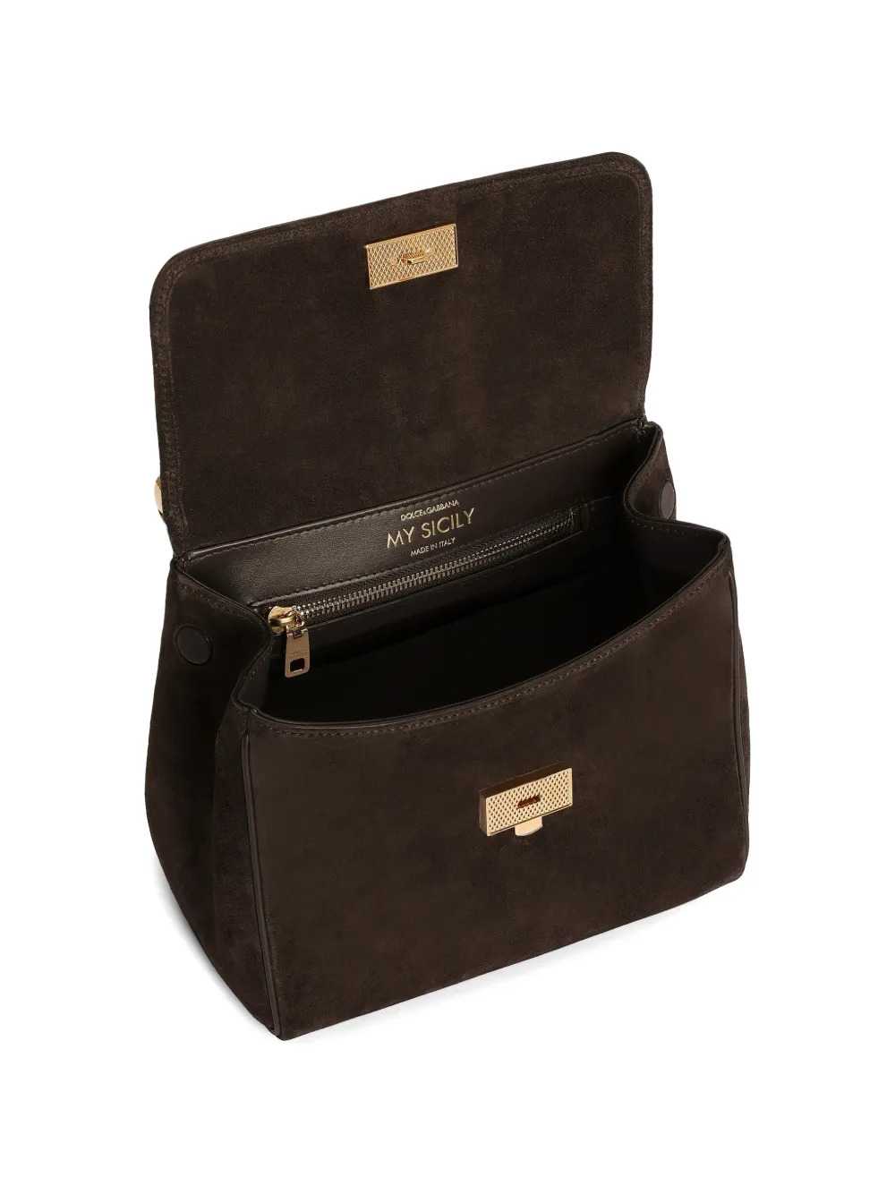 DOLCE & GABBANA Dolce & Gabbana Women Small My Sicily Bag In Split Calfskin.