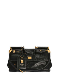 DOLCE & GABBANA Dolce & Gabbana Women Biker Patch Calfskin My Sicily Medium Handbag: