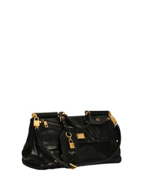 DOLCE & GABBANA Dolce & Gabbana Women Biker Patch Calfskin My Sicily Medium Handbag: