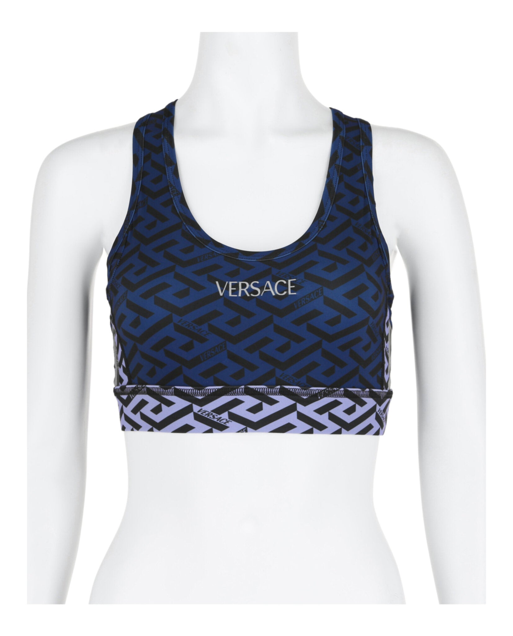 Versace Womens La Greca Panelled Sports Bra