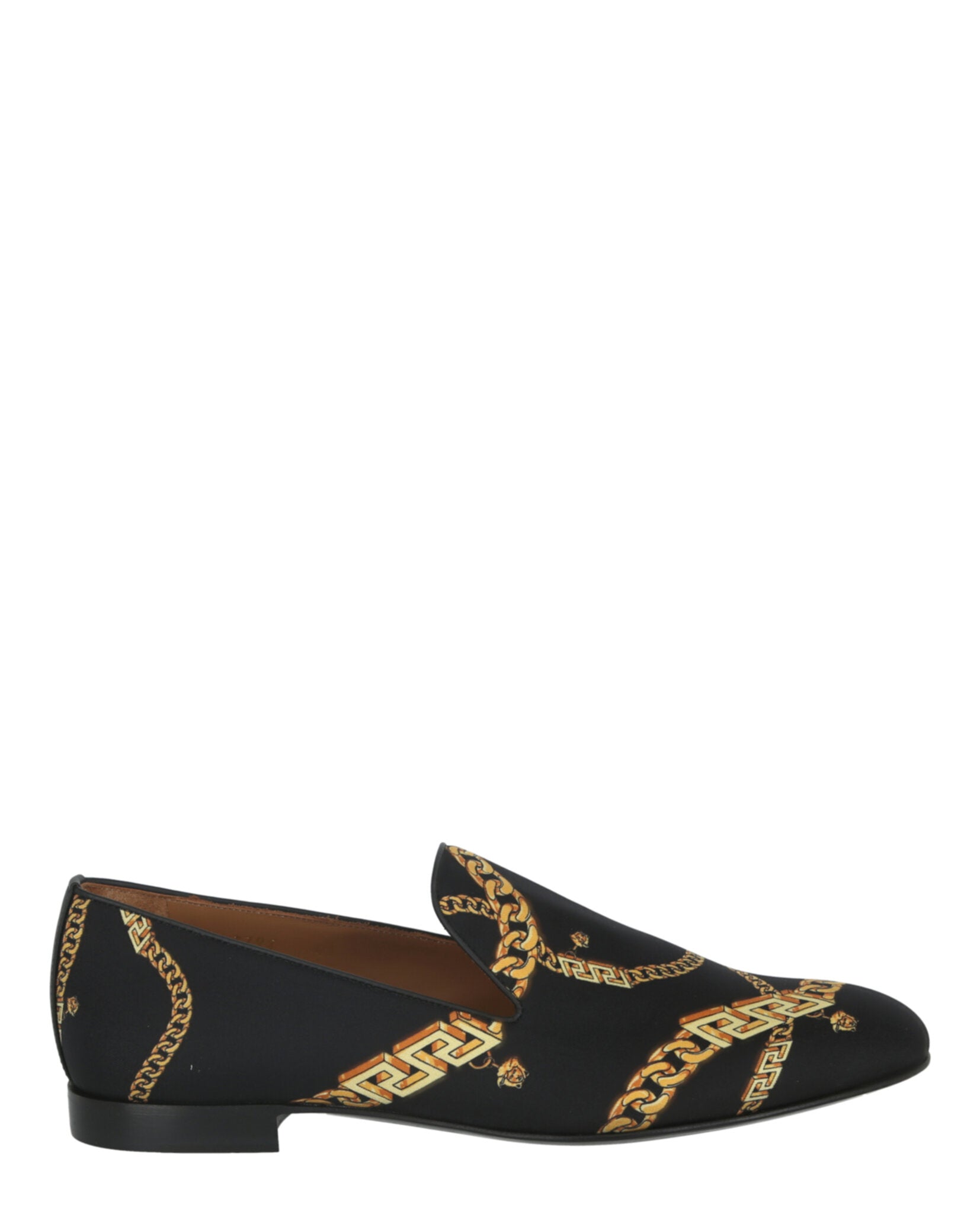 Versace La Greca Chain-Print Loafers