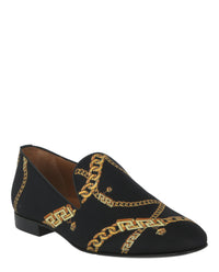 Versace La Greca Chain-Print Loafers