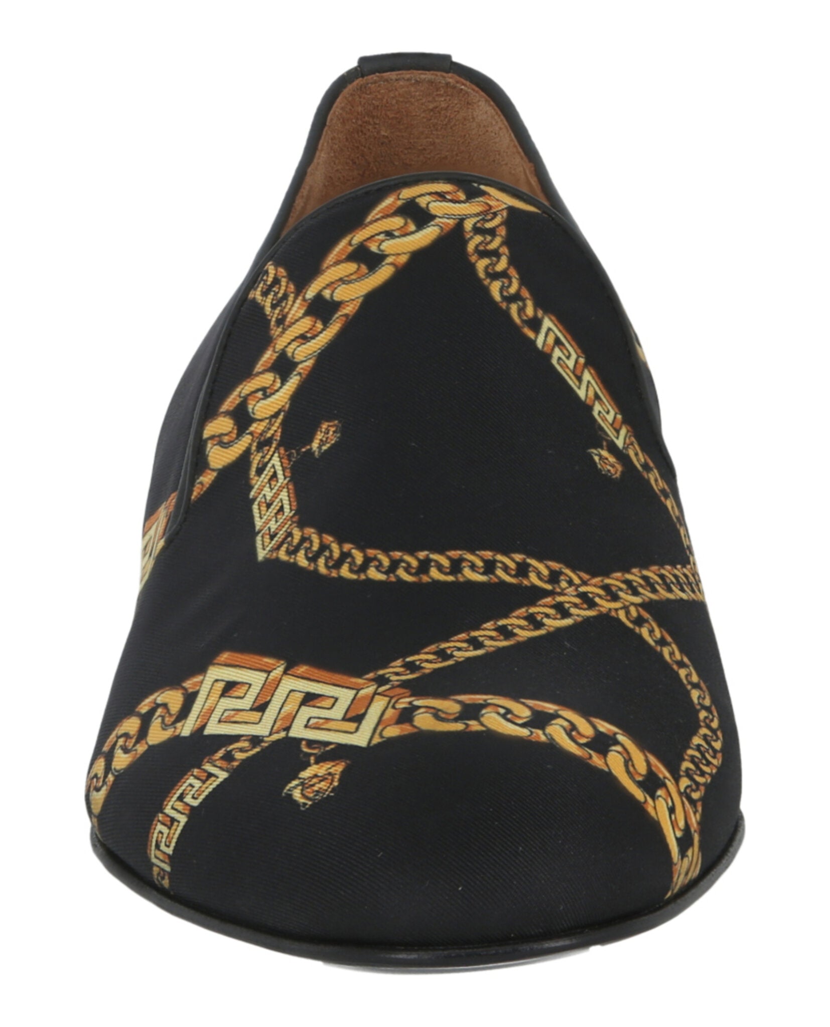Versace La Greca Chain-Print Loafers