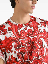 DOLCE & GABBANA Dolce & Gabbana Men Cotton T-Shirt With Majolica Print