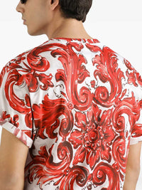 DOLCE & GABBANA Dolce & Gabbana Men Cotton T-Shirt With Majolica Print