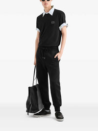 Dolce & Gabbana Men Cotton T-Shirt With Logo Plaque
