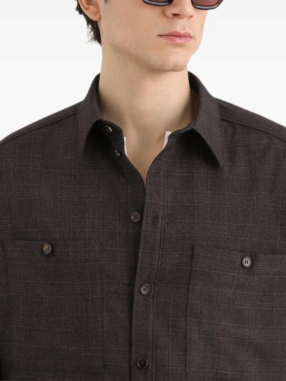 DOLCE & GABBANA Dolce & Gabbana Men Glen Plaid Shirt