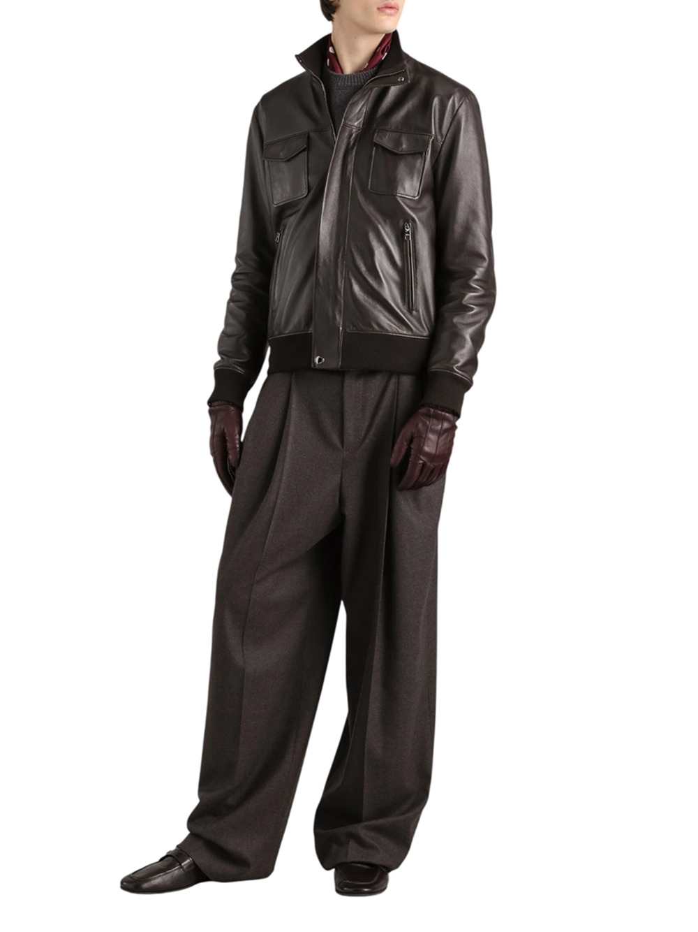 DOLCE & GABBANA Dolce & Gabbana Men Lambskin Bomber Jacket