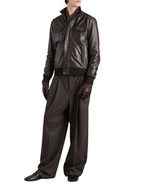 DOLCE & GABBANA Dolce & Gabbana Men Lambskin Bomber Jacket