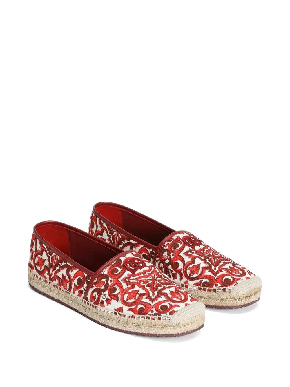 DOLCE & GABBANA Dolce & Gabbana Men Canvas Espadrilles With Majolica Print