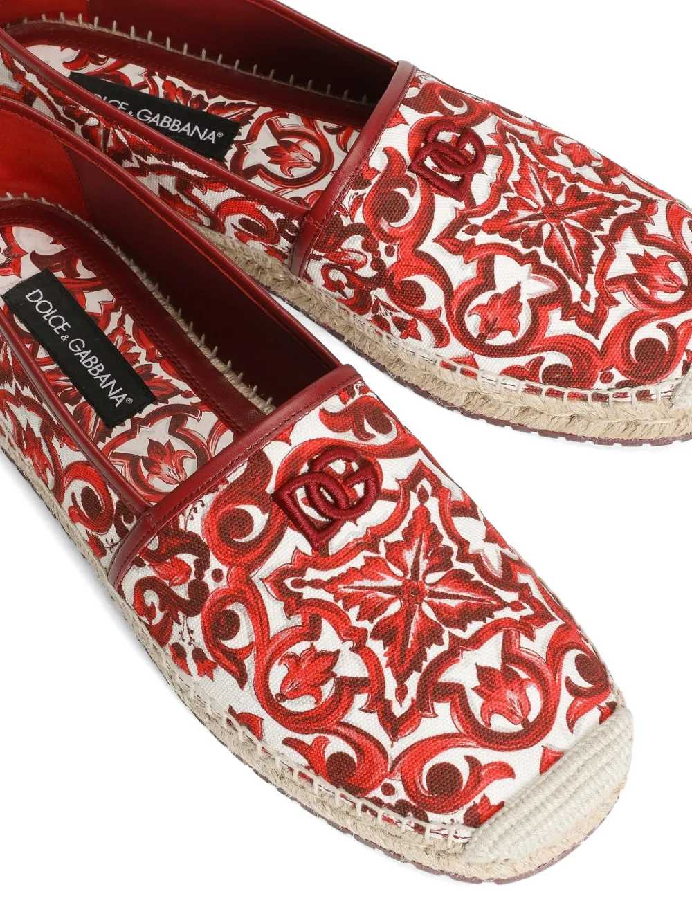 DOLCE & GABBANA Dolce & Gabbana Men Canvas Espadrilles With Majolica Print