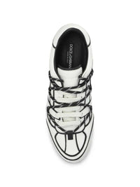 DOLCE & GABBANA Dolce & Gabbana Men Low-Top Sneaker In Beck Calfskin And Nappa Calfskin