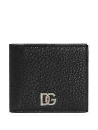 DOLCE & GABBANA Dolce & Gabbana Men Calfskin Wallet With Dg Logo.