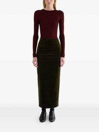 JIL SANDER Jil Sander Women High-Waisted Velvet Maxi Skirt