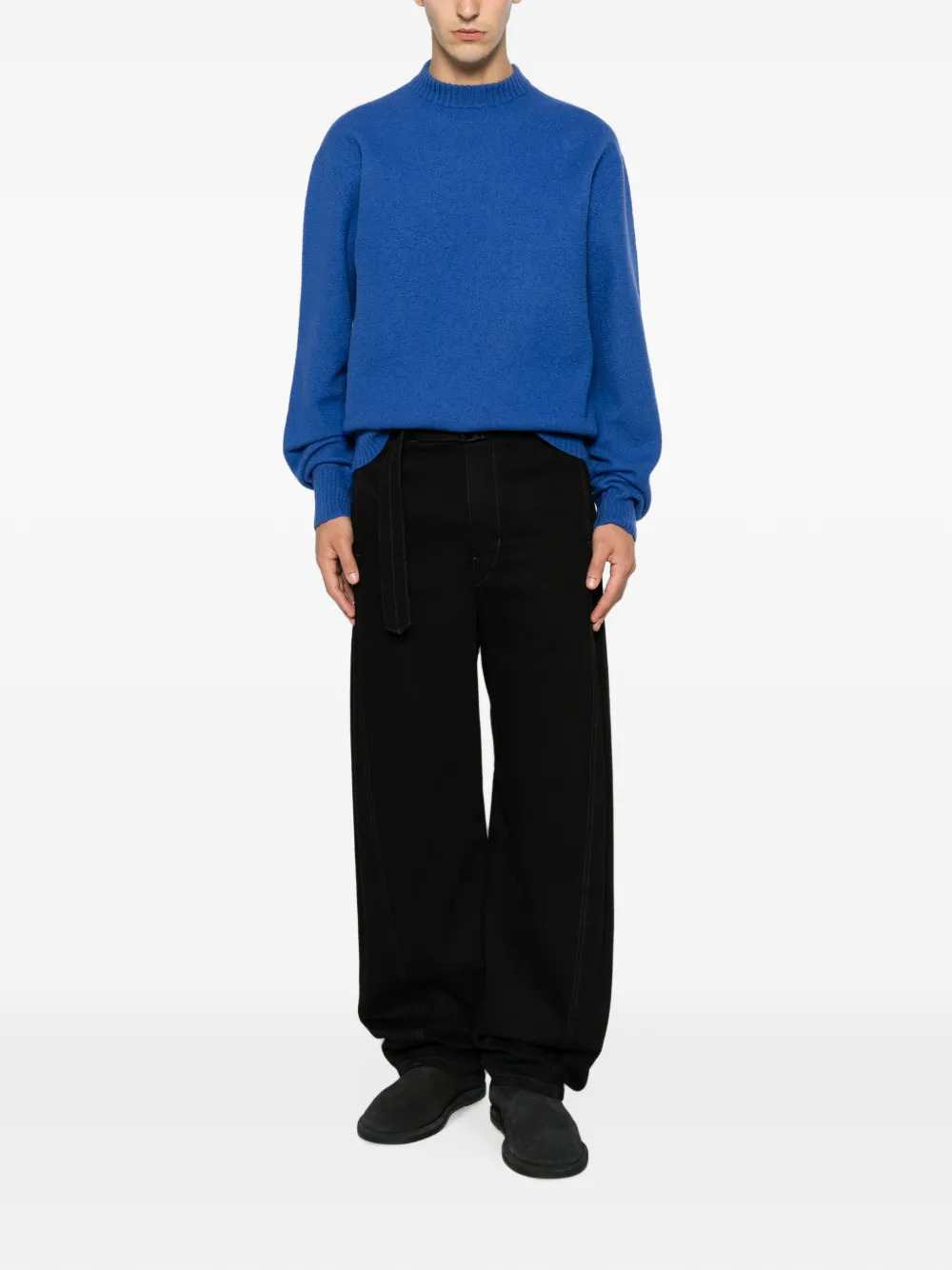 JIL SANDER Jil Sander Men Wool Sweater With Ribbed Trim
