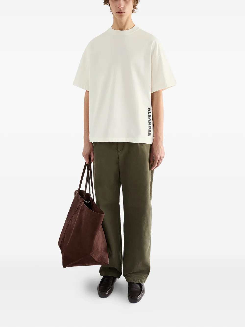 JIL SANDER Jil Sander Men Crew-Neck T-Shirt With Printed Logo