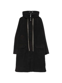 RICK OWENS Rick Owens Men Tower Oversized Parka In Black Brushed Twill