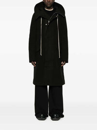RICK OWENS Rick Owens Men Tower Oversized Parka In Black Brushed Twill
