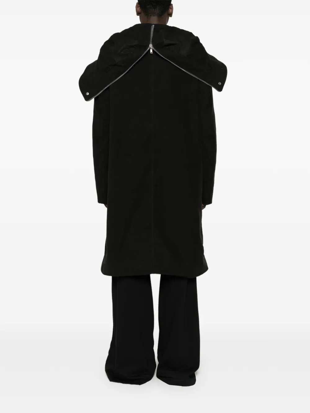 RICK OWENS Rick Owens Men Tower Oversized Parka In Black Brushed Twill