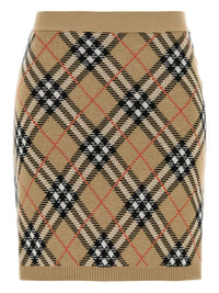 BURBERRY Burberry Women Check Knit Mini Skirt