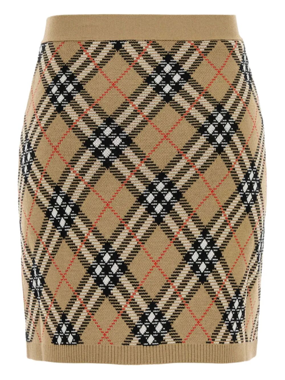 BURBERRY Burberry Women Check Knit Mini Skirt