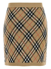 BURBERRY Burberry Women Check Knit Mini Skirt