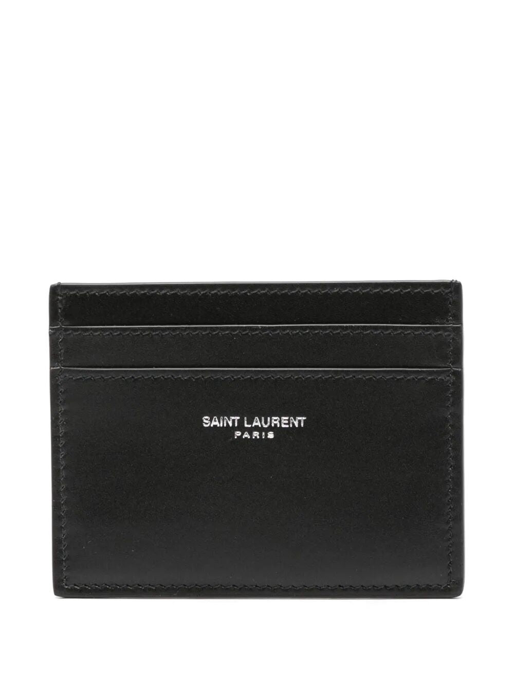 SAINT LAURENT PARIS Porta Carte Di Credito In Pelle Gramma De Poudre Women