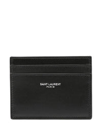 SAINT LAURENT PARIS Porta Carte Di Credito In Pelle Gramma De Poudre Women
