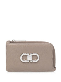 FERRAGAMO Gancini Card Holder With Zip Women