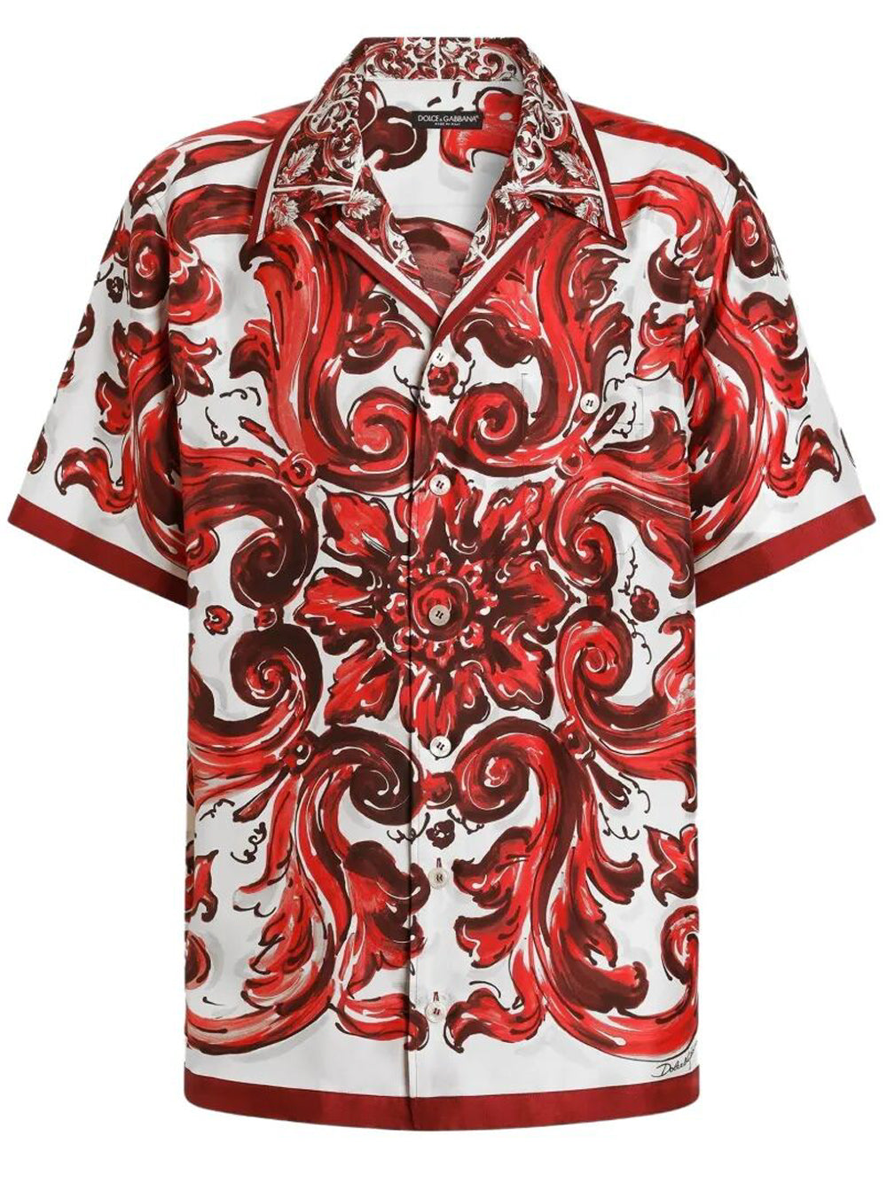 DOLCE & GABBANA Dolce & Gabbana Men Camicia Stampa Maiolica