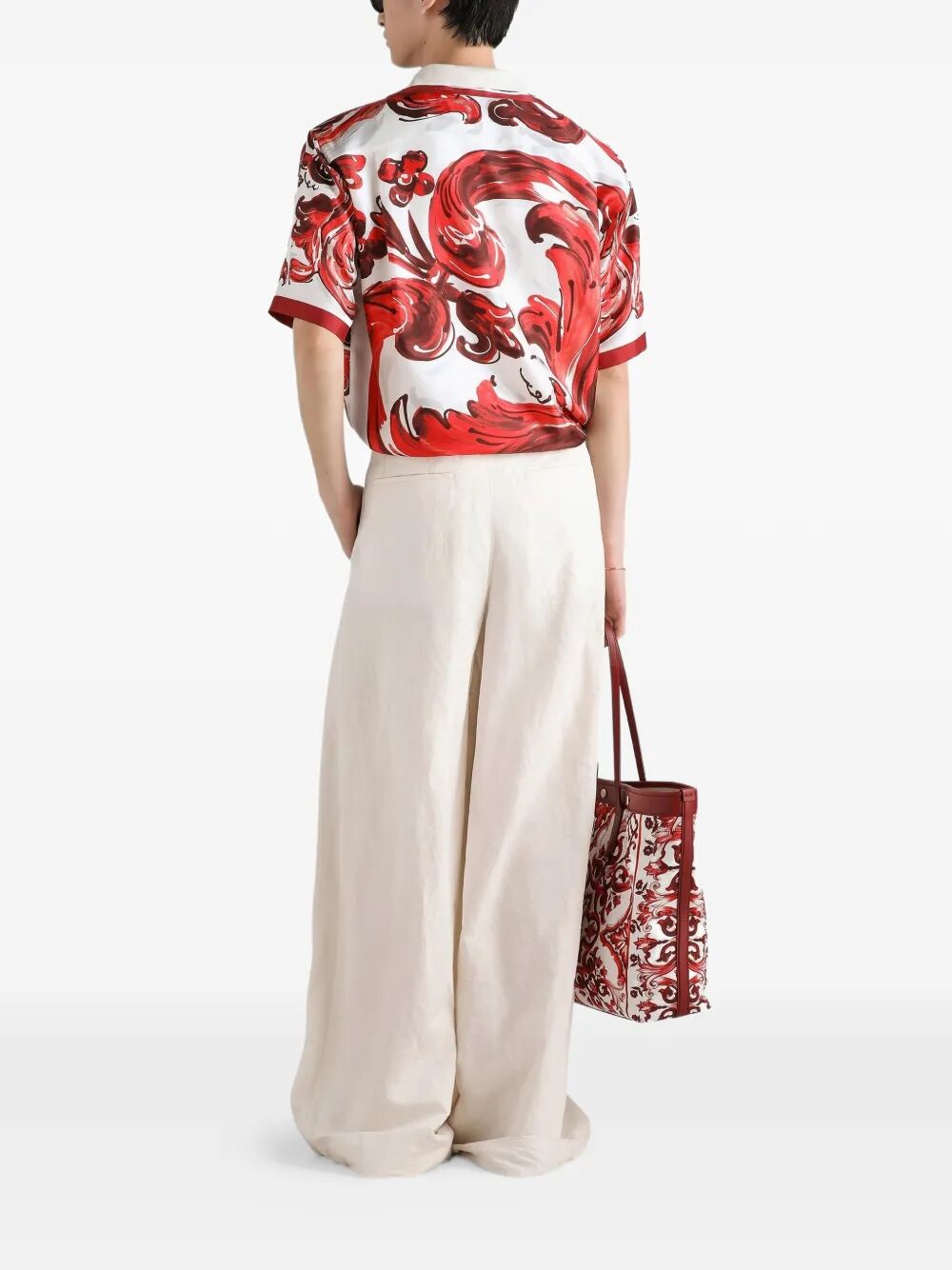 DOLCE & GABBANA Dolce & Gabbana Men Camicia Stampa Maiolica