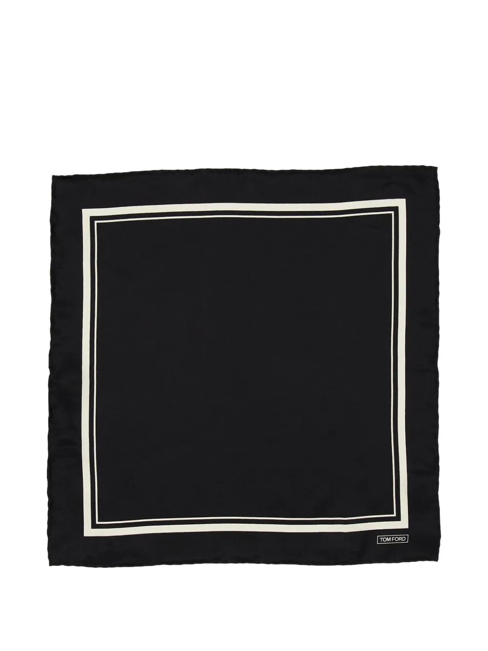 Tom Ford Men Tonal Frame Silk Pocket Square