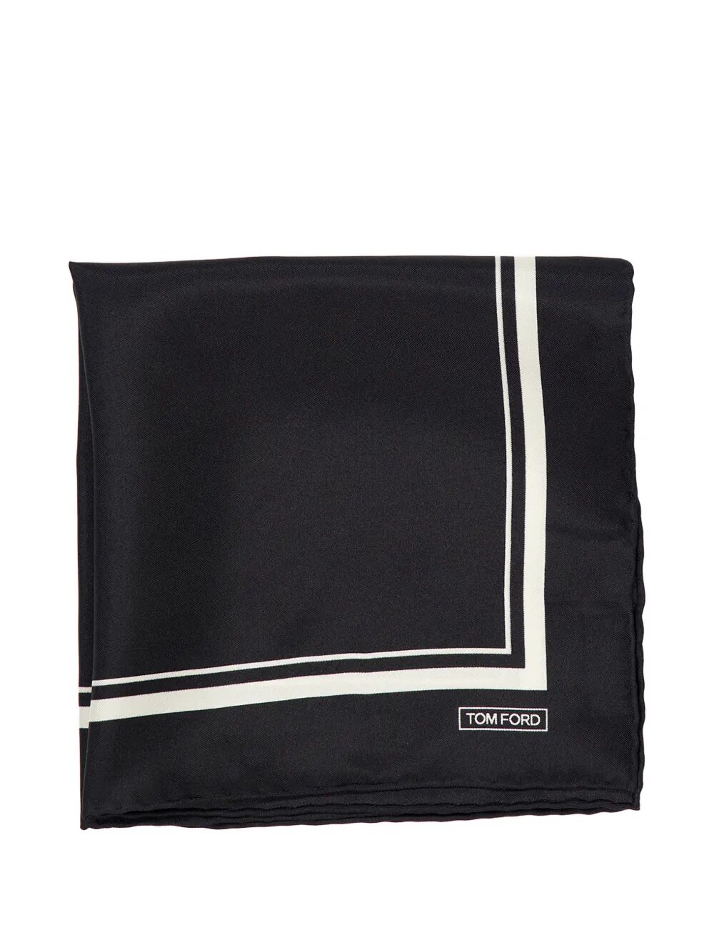 Tom Ford Men Tonal Frame Silk Pocket Square